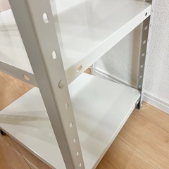 スチールラック　収納棚 シェルフ ラック業務用 耐荷重40kg ホワイト 備品 整理 書庫 オフィス 事務用品の画像