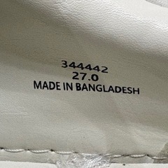 GUリアルレザー白スニーカー 27.0の画像