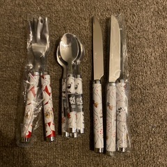 未使用　ディズニーストア購入 フォーク ナイフ スプーンの画像