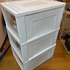 クリアケース 引き出し 3個セット 収納ボックス 衣類収納の画像