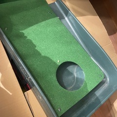 ゴルフボールと芝の画像