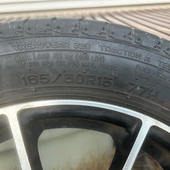 165/60R15🛞アルミ付き🛞夏用タイヤ☀️値引き不可😳即決価格の画像