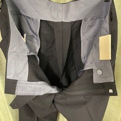 メンズ スラックス ブラック 未使用 タグ付き ウォッシャブル ストレッチの画像
