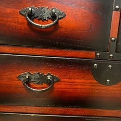 民芸調 引出箪笥 タンス 和風 昭和レトロ モダンの画像