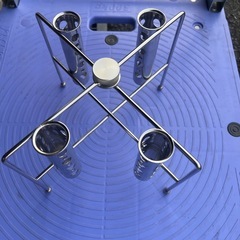 ステンレス製　釣竿立て　4本用　ロッドスタンド　倉庫保管品の画像