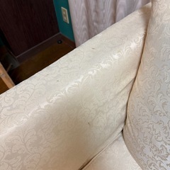 2人掛けソファ　アイボリーの画像