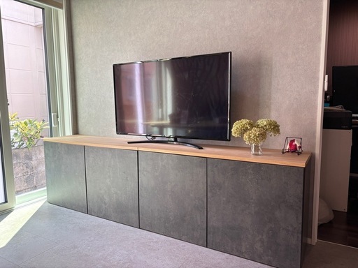 IKEA  ベストー　テレビ台　グレー　シェルフ