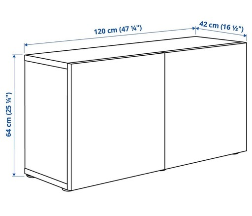 IKEA  ベストー　テレビ台　グレー　シェルフ