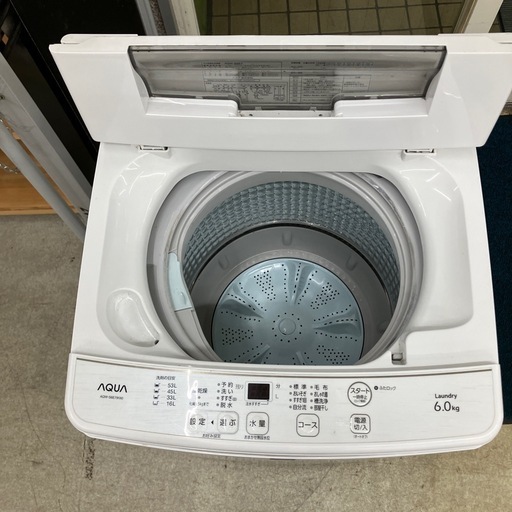 坂2603-1252 AQUA 洗濯機 AQW-S6E7 2019年製 動作確認済み キズ汚れ有り