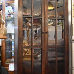 ●近郊格安配送(#^.^#)●北海道民芸家具●樺材　書棚　中古品●相模原　横浜●北斗民芸　和光　旭川家具　キャビネット　ブックシェルフ●の画像