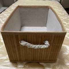 籐編み 収納ボックス の画像