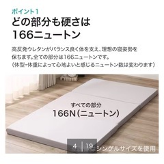 美品　ニトリ　高反発マットレス　7cmの画像