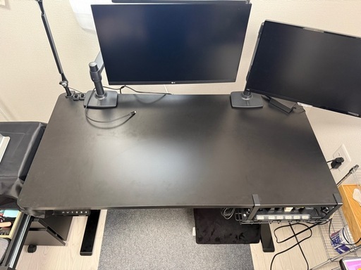 (デスク単体）FLEXISPOT 電動式スタンディングデスク　EF1 　(幅120×奥行60,メモリー機能付き)  