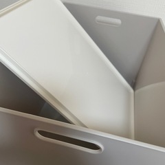 ニトリ　収納ボックス　二個セット(モカ・グレー)の画像