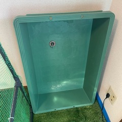 プラ舟80L 排水加工　蓋付きの画像