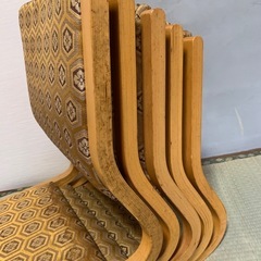 和室用 座椅子 5脚セット 旅館風 中古の画像