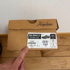 hawkins 革靴 スエードシューズ ホーキンス グレー プレーントゥの画像