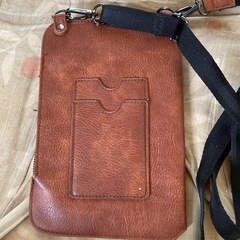 メンズ　ブラウン　ショルダーバッグの画像