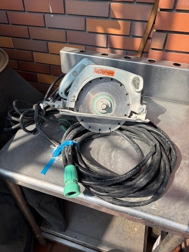 日立 CM8 石材用カッター 205mm 給水パイプ付 動作確認済 100V 切込70mm 乾湿両用 HITACHI 