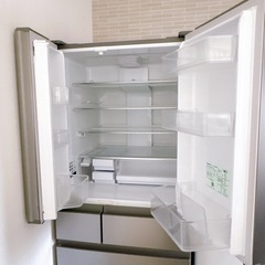 パナソニック 冷蔵庫 483L 2021年製 NR-F486MEX-S 大容量 シルバー 6ドア の画像