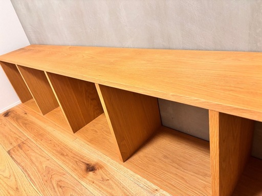 【美品】無印良品 スタッキングシェルフ 5段（オーク材）