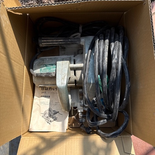 日立 CM8 石材用カッター 205mm 給水パイプ付 動作確認済 100V 切込70mm 乾湿両用 HITACHI 