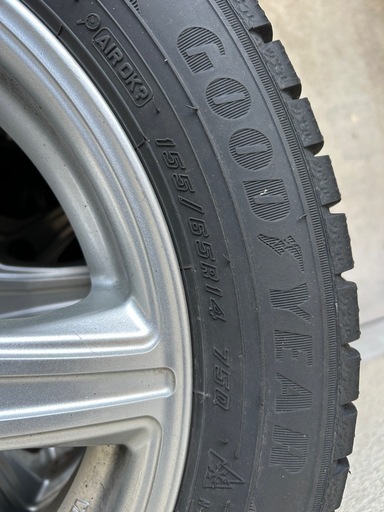 スタッドレスタイヤ 155/65r14