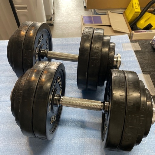 ダンベル　　BODY DESIGNラバーダンベルセット60kg 可変式　筋トレ　小倉北区
