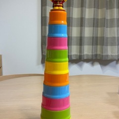 大きい消防車とアンパンマンつみかさねカップの画像