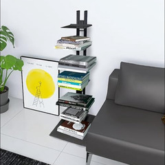 ルネセイコウ 6段 タワーシェルフ ブラックの画像