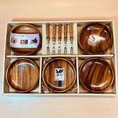 ハミングバード 木製小鉢・フォーク５Pセットの画像
