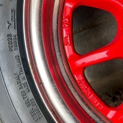 （絶版･希少）SPRINT HART スプリントハート ホイール 赤 4本セット 15インチ 6.5JJ OFF43 114.3/4Hの画像