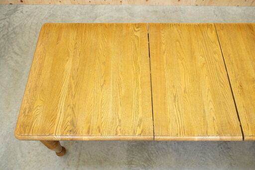 ≪zyt2938ジ限≫ 関家具 Knot antiques/ノットアンティークス メルツ エクステンションテーブル  オーク材 英国アンティーク調/クラッシュゲート/伸長式ダイニングテーブル/中古家具/リユースストレージ仙台 080328-51