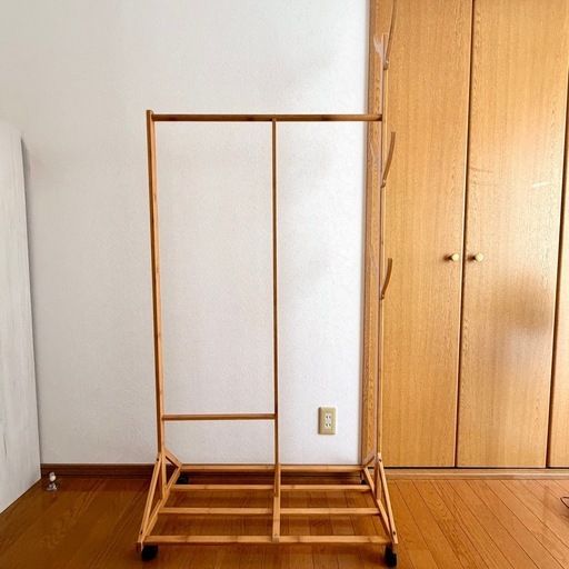 【美品】竹製ハンガーラック