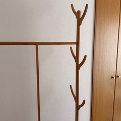 【美品】竹製ハンガーラックの画像