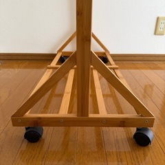 【美品】竹製ハンガーラックの画像