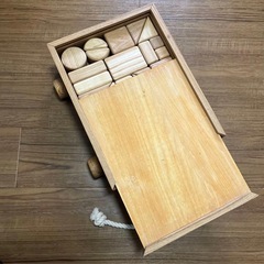 美品無塗装積み木 62ピースの画像