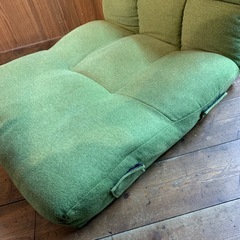 ニトリ 繋がるポケットコイル座椅子 クーンS グリーンの画像