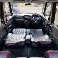 フル装備お買い得車☆月々1万円〜分割払い可❗️ 車検2年付き！【名義変更代込み】大人気☆スズキ スペーシア カスタム☆SDナビ付き☆走行中DVD見れます☆ETC付き☆便利なバックカメラ付き☆両側電動スライドドア☆ドラレコ☆スマートキー☆フルオートエアコン☆純正アルミ☆事故修復歴無し☆そのまま乗って帰れます‼️の画像