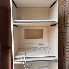 【0円】キッチン収納ラック／家電棚（コンセント付き）の画像