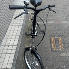 ★美品★20インチ　シングルギア折り畳み自転　シルバーの画像