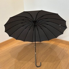 《決まりました》傘 オシャレ 水玉 黒×白の画像