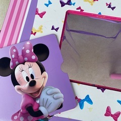 キッズ　ミニーテーブルチェアセットの画像