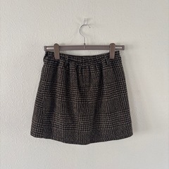 キュロットスカート　ブラウンチェック　Mの画像