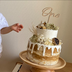 クレイケーキ レターバナー 誕生日フォトの画像