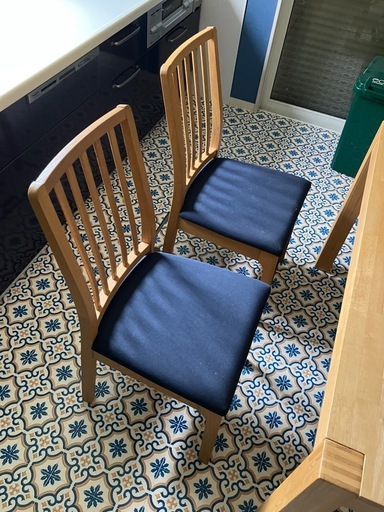 寸法追記しました　IKEA ダイニングテーブル　ダイニングチェア