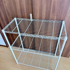 ニトリ スチールラック  幅85cm 2段 ホワイトの画像