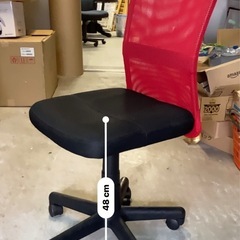 (美品　オフィスチェア チェア メッシュ パソコンチェア 椅子 レッドの画像