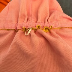 保育園　帽子　ピンク×黄色　リバーシブルの画像