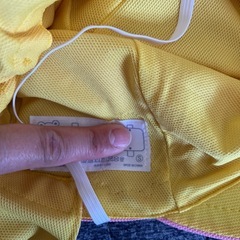 保育園　帽子　ピンク×黄色　リバーシブルの画像